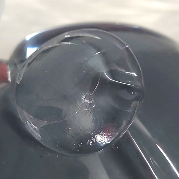 Y2K Unsigned Blown Glass Gray African Asian Elephant Paper Weight Trinket Decor - Picture 17 of 17